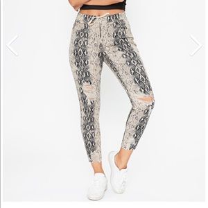 Snake Print YMI Jogger Jeans NWOT